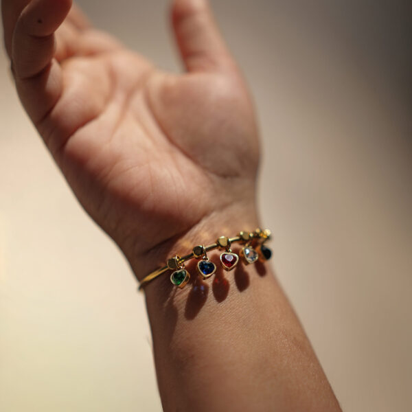 Heart Shaped Multi-Colour Adjustable Bracelet