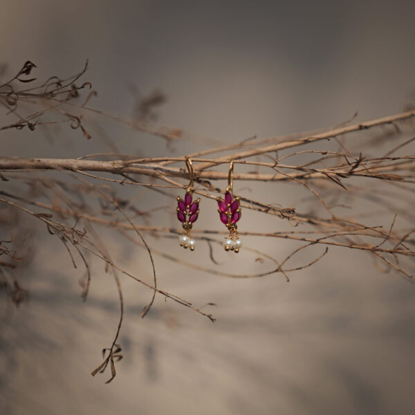 Rani Colour Lightweight Pearl Drop Earrings 1 gram Gold Earrings