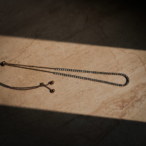 Adjustable 18k Gold Diamond Cut Style Chain