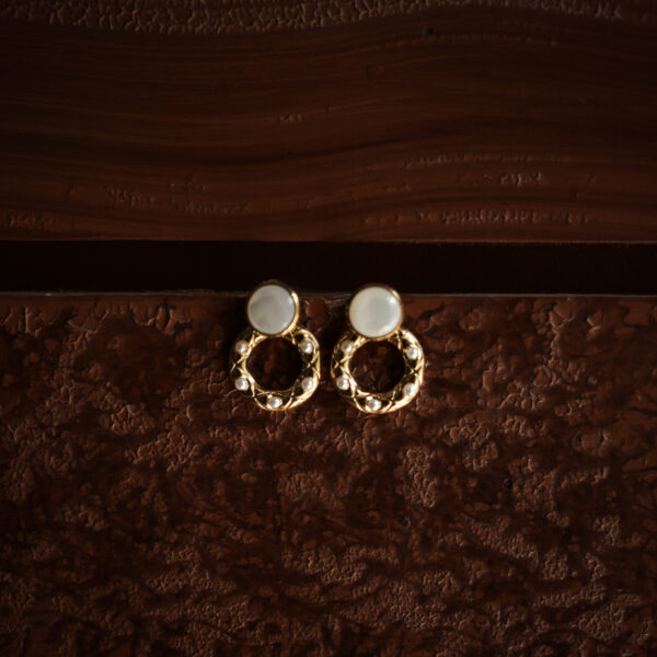 Gold Round Hoop Earrings
