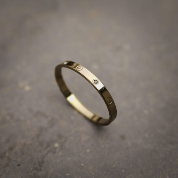 Premium Screw Design Gold Plated Bangle Bracelet